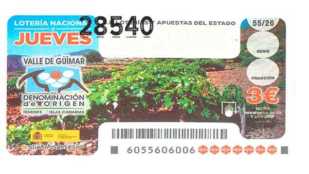 Décimo 28540 del sorteo 55-09/07/2026 Jueves