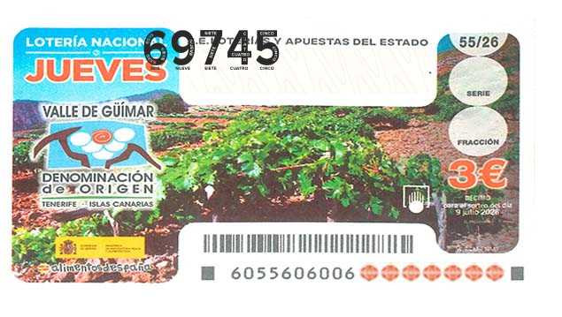 Décimo 69745 del sorteo 55-09/07/2026 Jueves