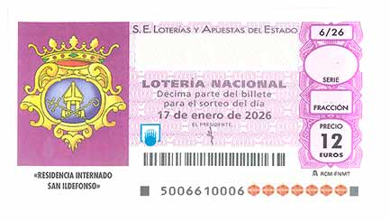 Décimo 78575 del sorteo 6-17/01/2026 Sábado