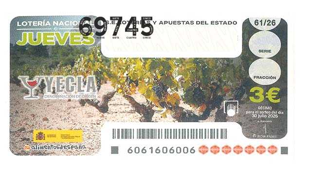 Décimo 69745 del sorteo 61-30/07/2026 Jueves