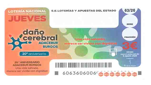 Décimo 24982 del sorteo 63-06/08/2026 Jueves