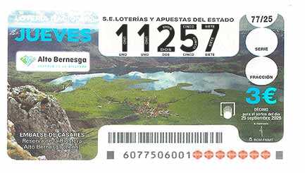 Décimo 11257 del sorteo 77-25/09/2025 Jueves