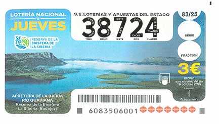 Décimo 38724 del sorteo 83-16/10/2025 Jueves