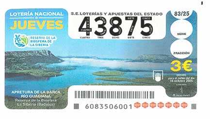 Décimo 43875 del sorteo 83-16/10/2025 Jueves