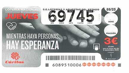 Décimo 69745 del sorteo 89-06/11/2025 Jueves