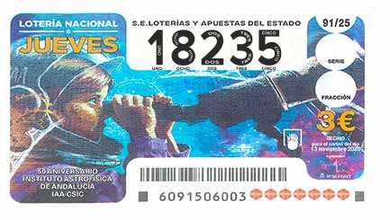 Décimo 18235 del sorteo 91-13/11/2025 Jueves