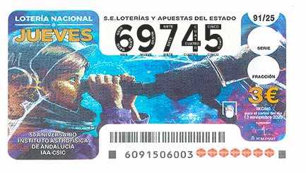 Décimo 69745 del sorteo 91-13/11/2025 Jueves