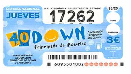 Décimo 17262 del sorteo 95-27/11/2025 Jueves