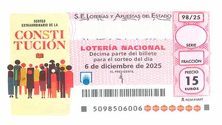 Décimo 72136 del sorteo 98-06/12/2025 Sábado