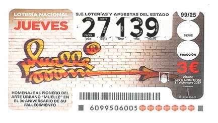 Décimo 27139 del sorteo 99-11/12/2025 Jueves